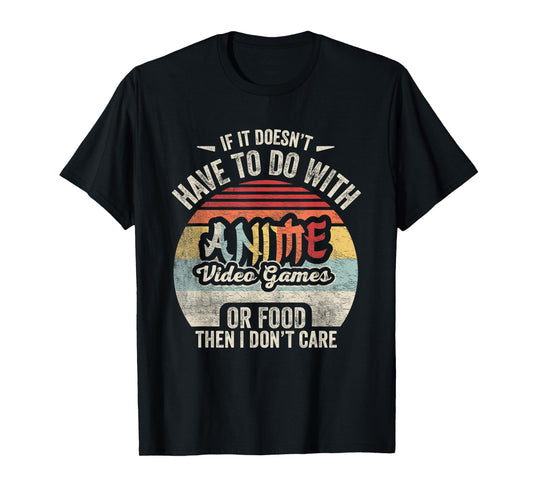 Vintage Anime Video Game Food Shirt Video Games Food Anime T-Shirt