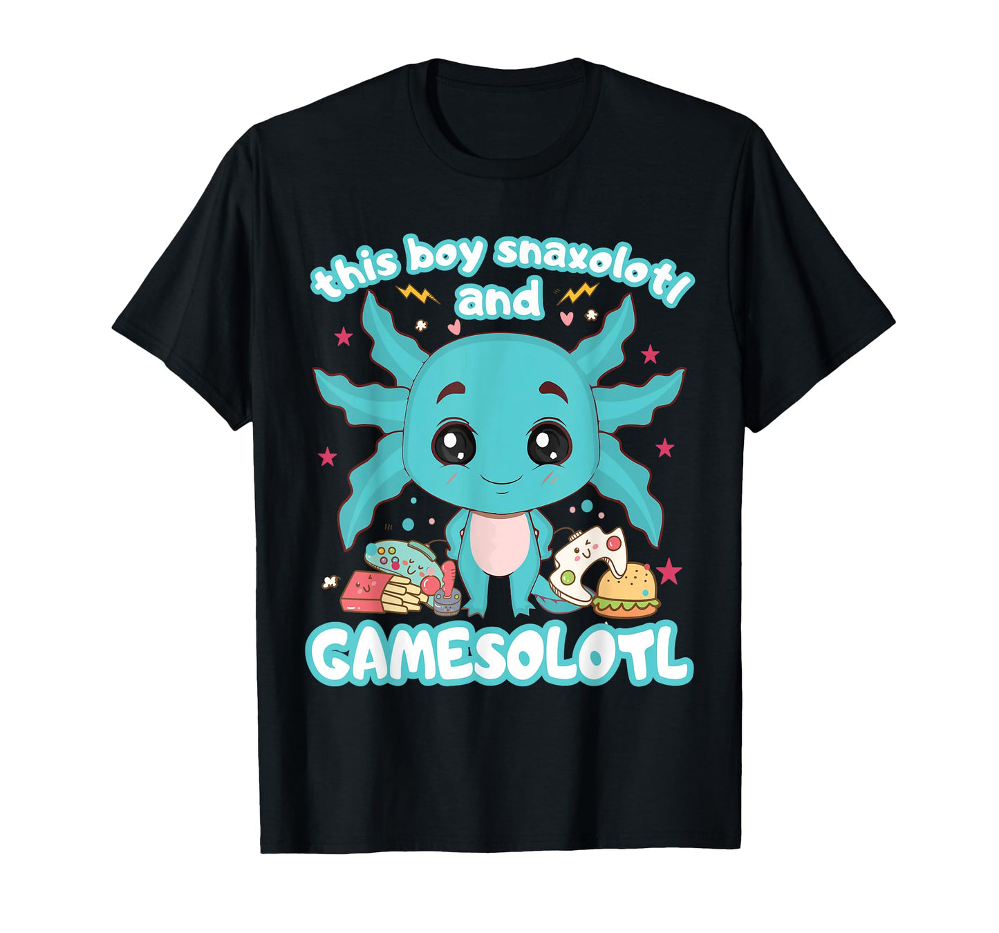 Gamesolotl Gamer Axolotl Gamer Boy Snaxolotl Gamesolotl T-Shirt