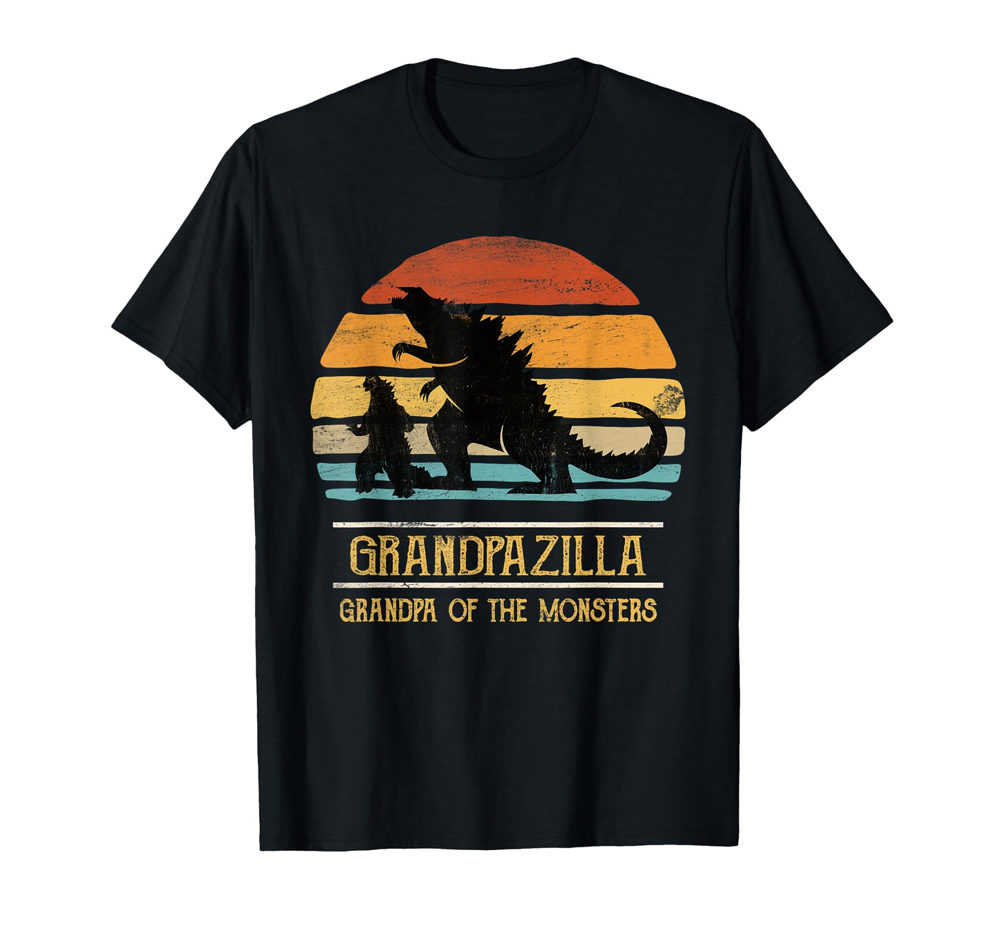 Grandpa Of Monsters Matching Family Birthday Halloween T-Shirt