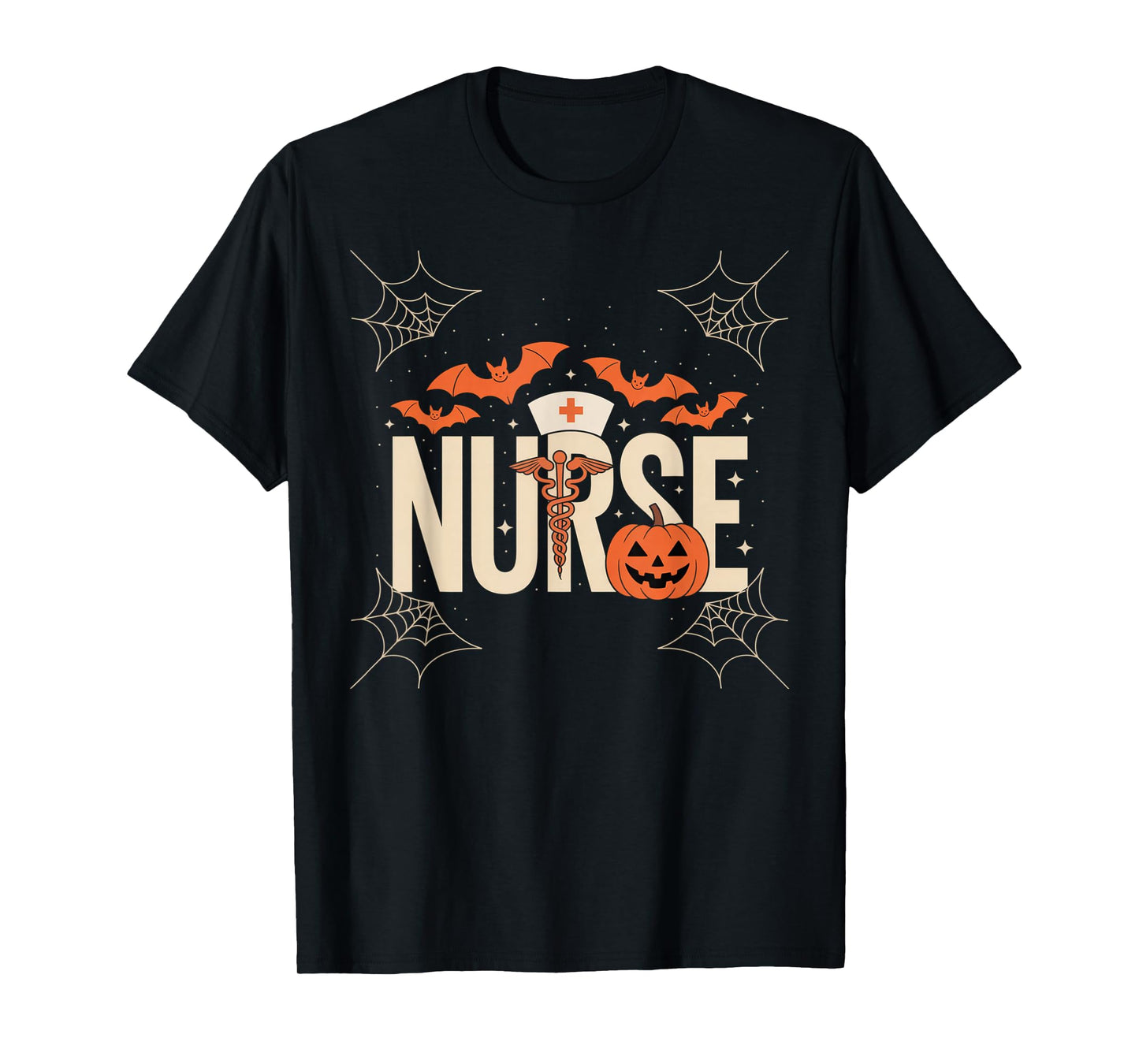 Halloween Nurse Nursing Cute Health Worker Nurses Pumpkin T-Shirt