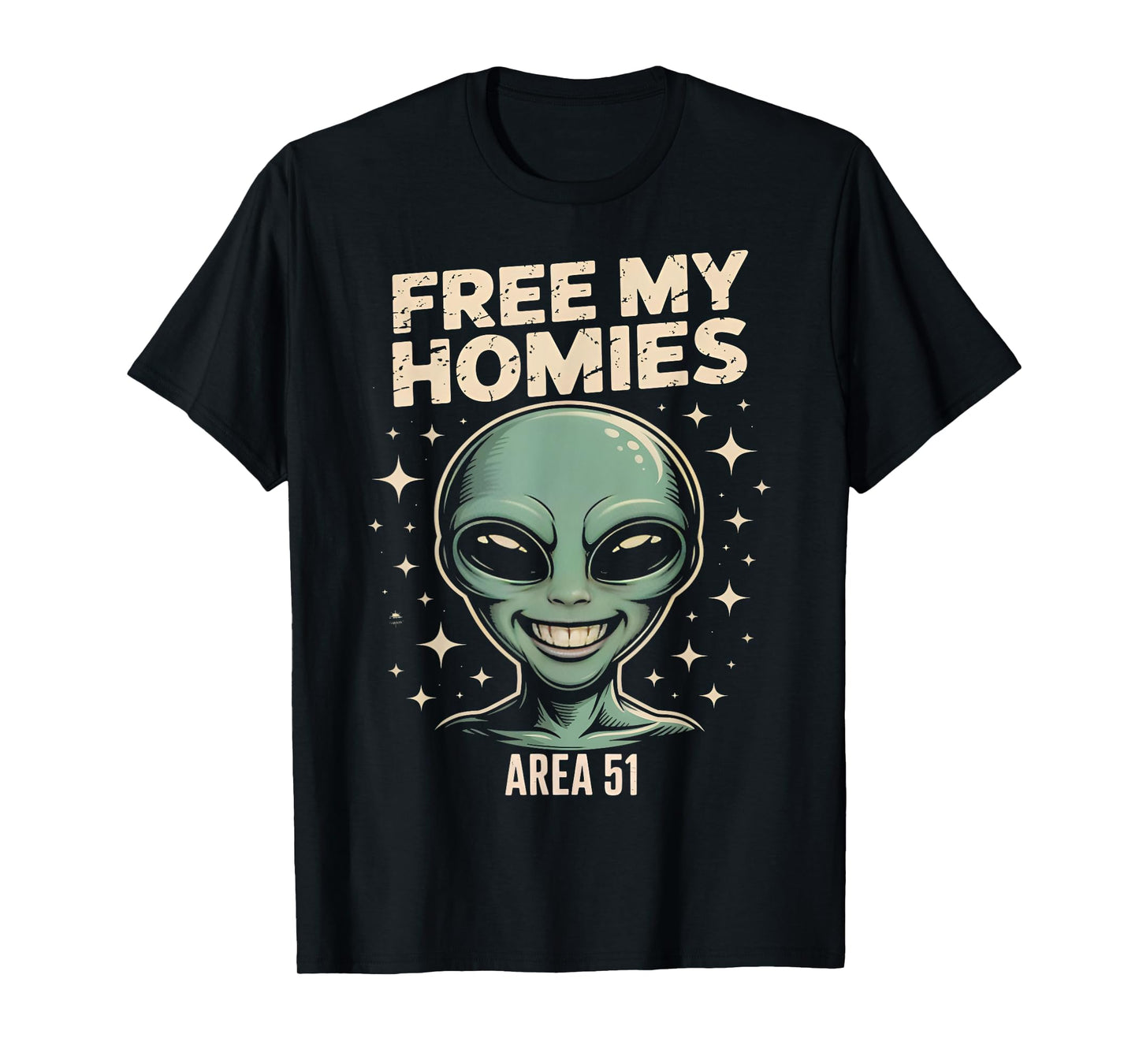 Free My Homies Area 51 Funny Alien UFO Boys Kids Men Women T-Shirt