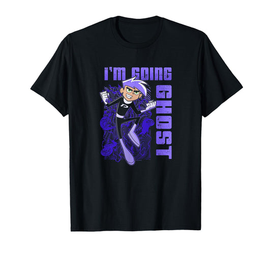 Danny Phantom I'm Going Ghost Purple Text Portrait T-Shirt