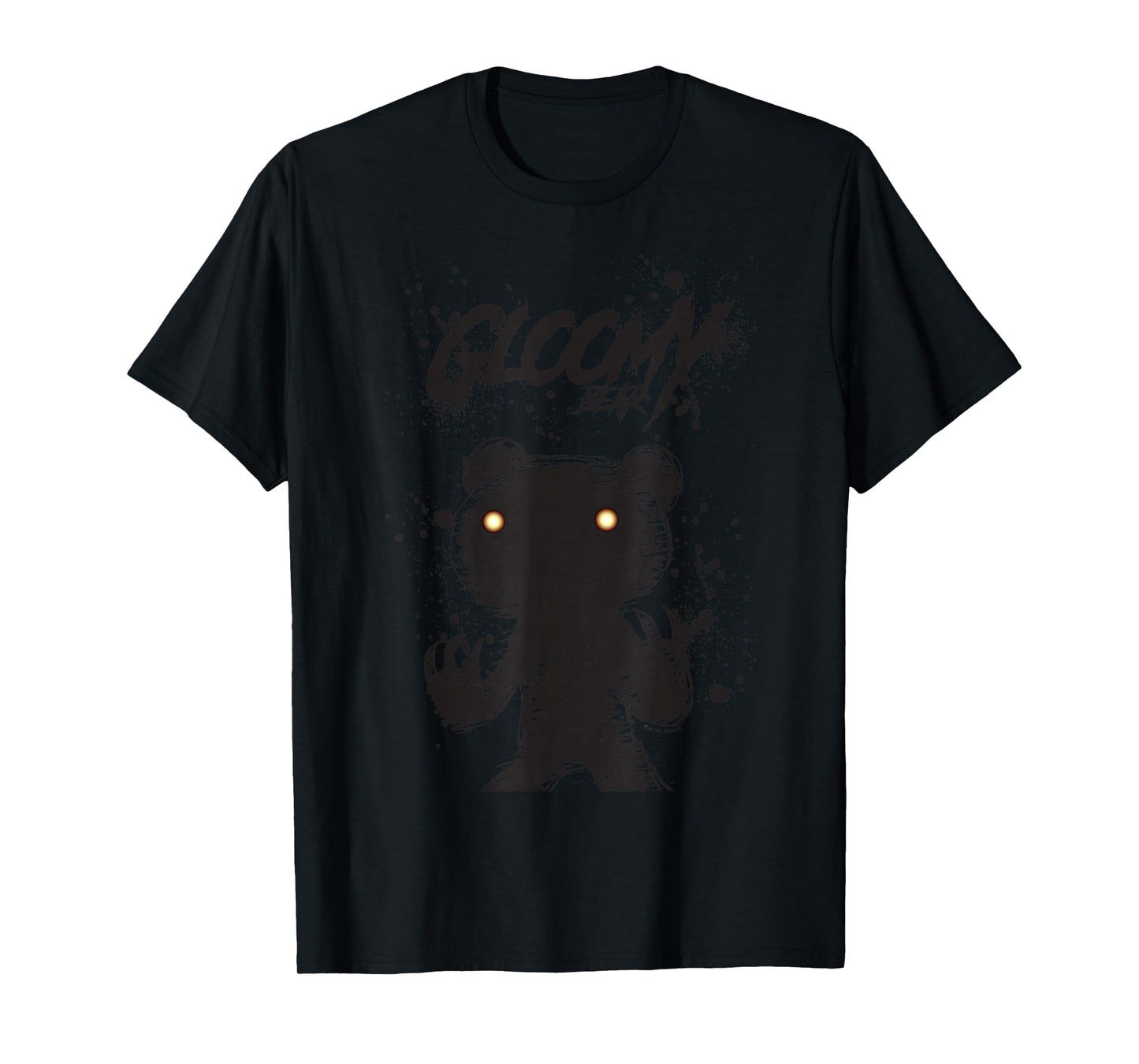 Gloomy Bear Naughty Grizzly Black Shadow Abstraction Anime T-Shirt
