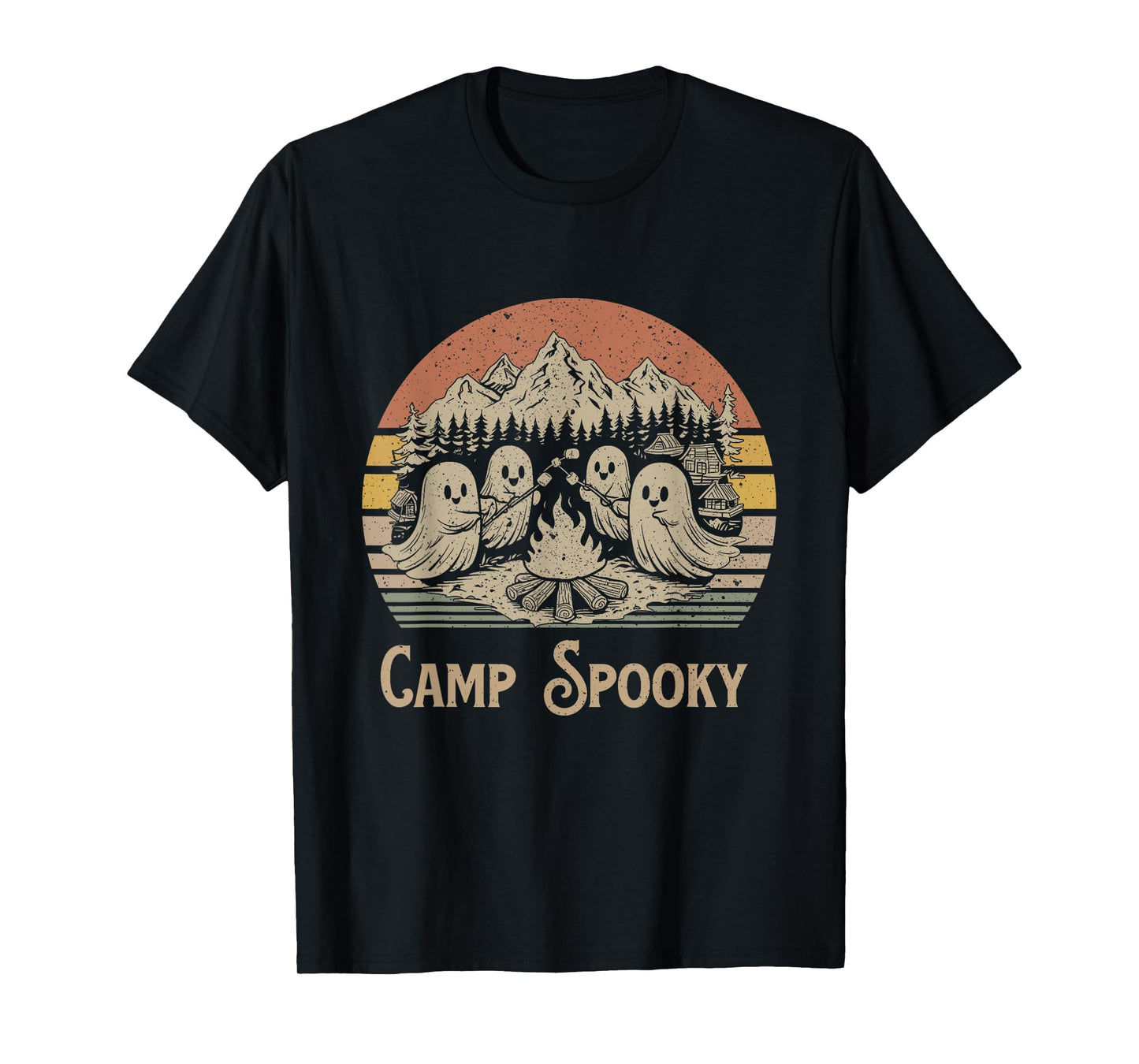 Camp Spooky Summerween Summer Halloween Cute Ghost T-Shirt
