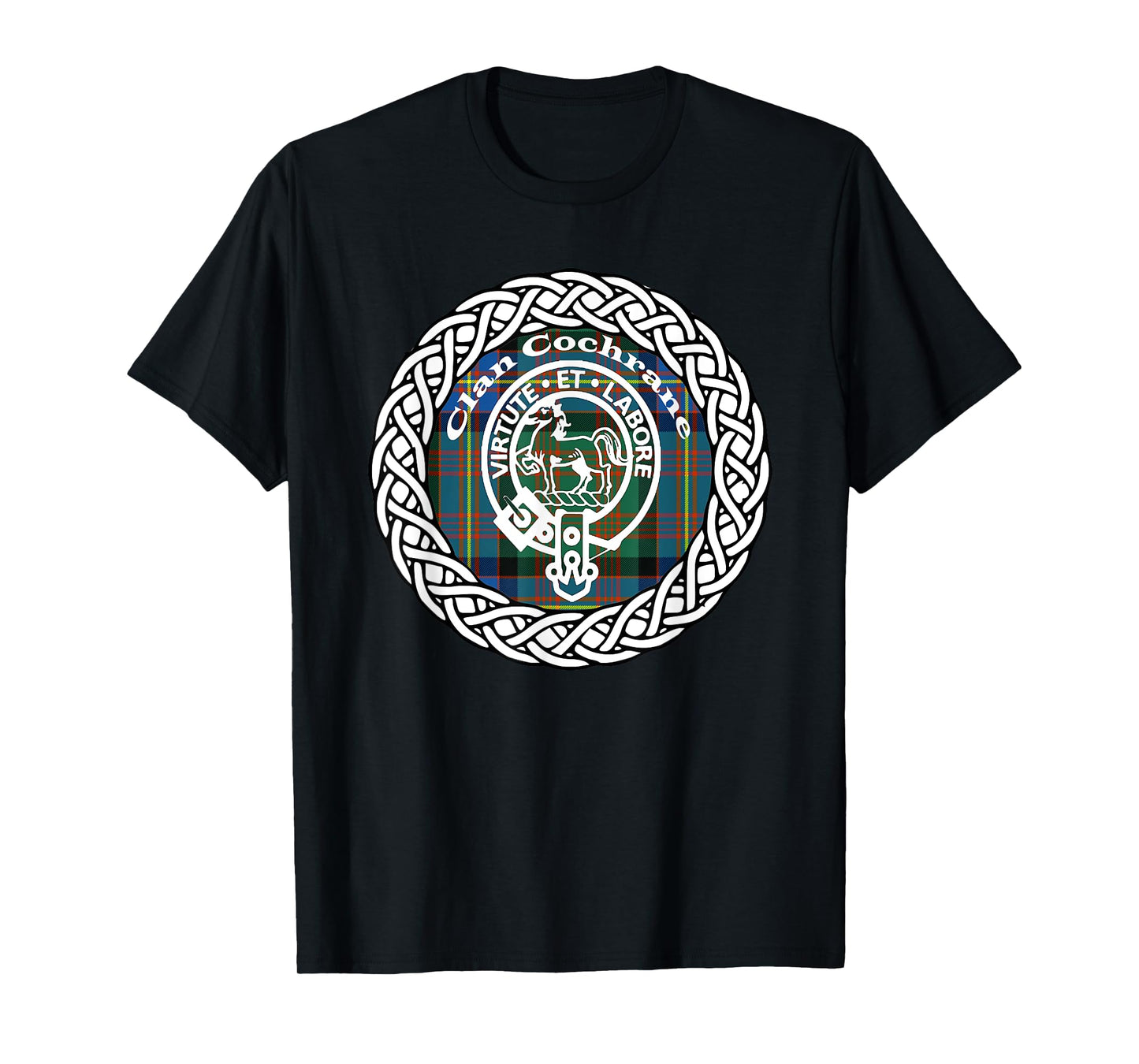 Cochrane surname Scottish clan tartan crest badge t-shirt