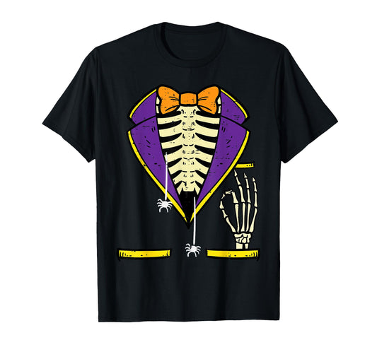 Halloween Tuxedo Skeleton Costume Men Boys Kids Toddler Men T-Shirt