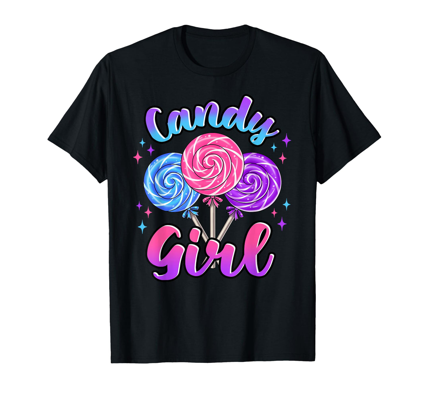 Cute Lollipop Candy Design for Women Girl Toddler Kids T-Shirt