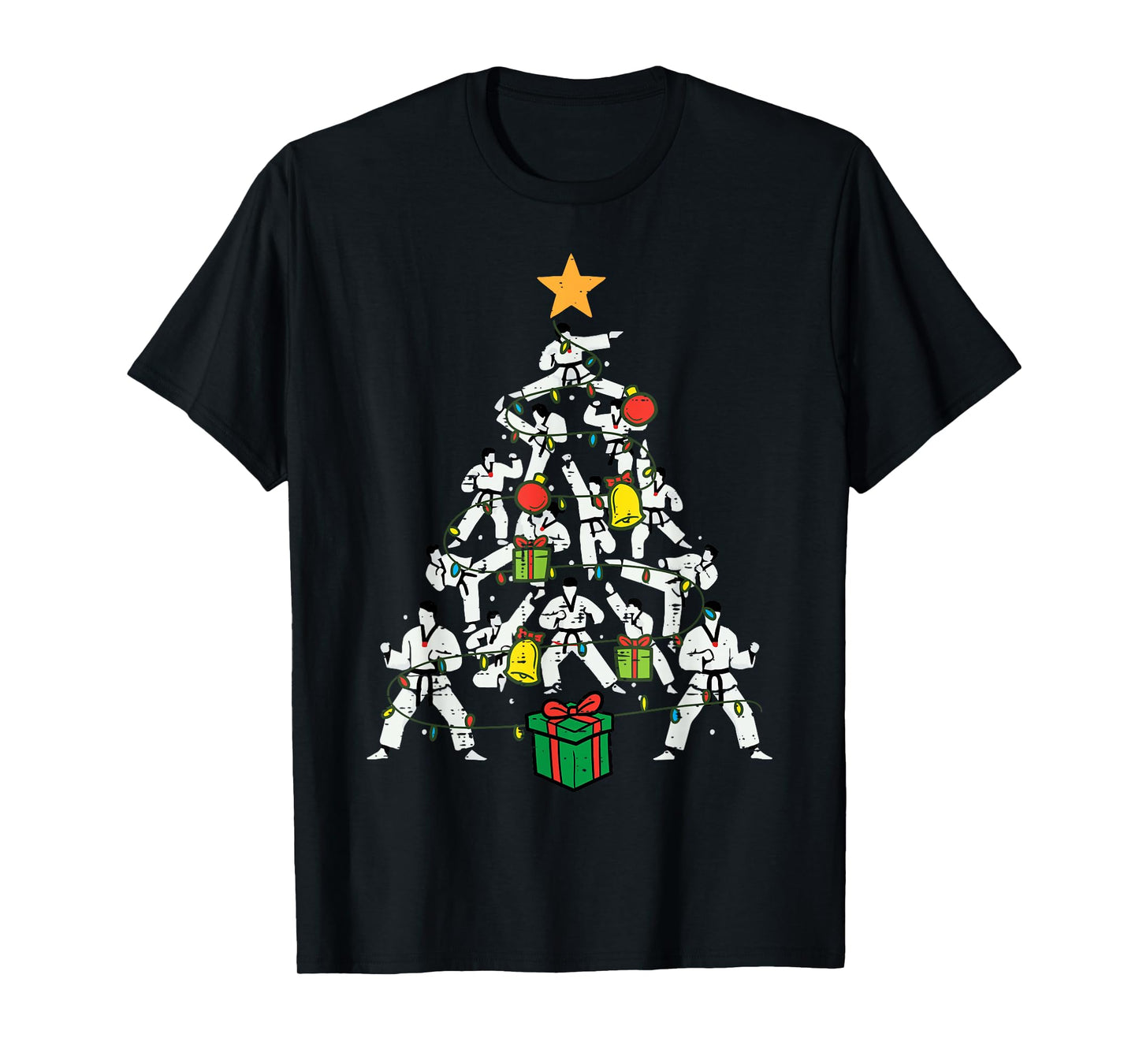 Taekwondo Christmas Tree Xmas Martial Arts Karate Men Kids T-Shirt