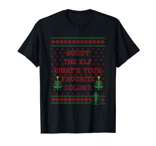 Elf What's Your Favorite Color Faux Sweater T-Shirt