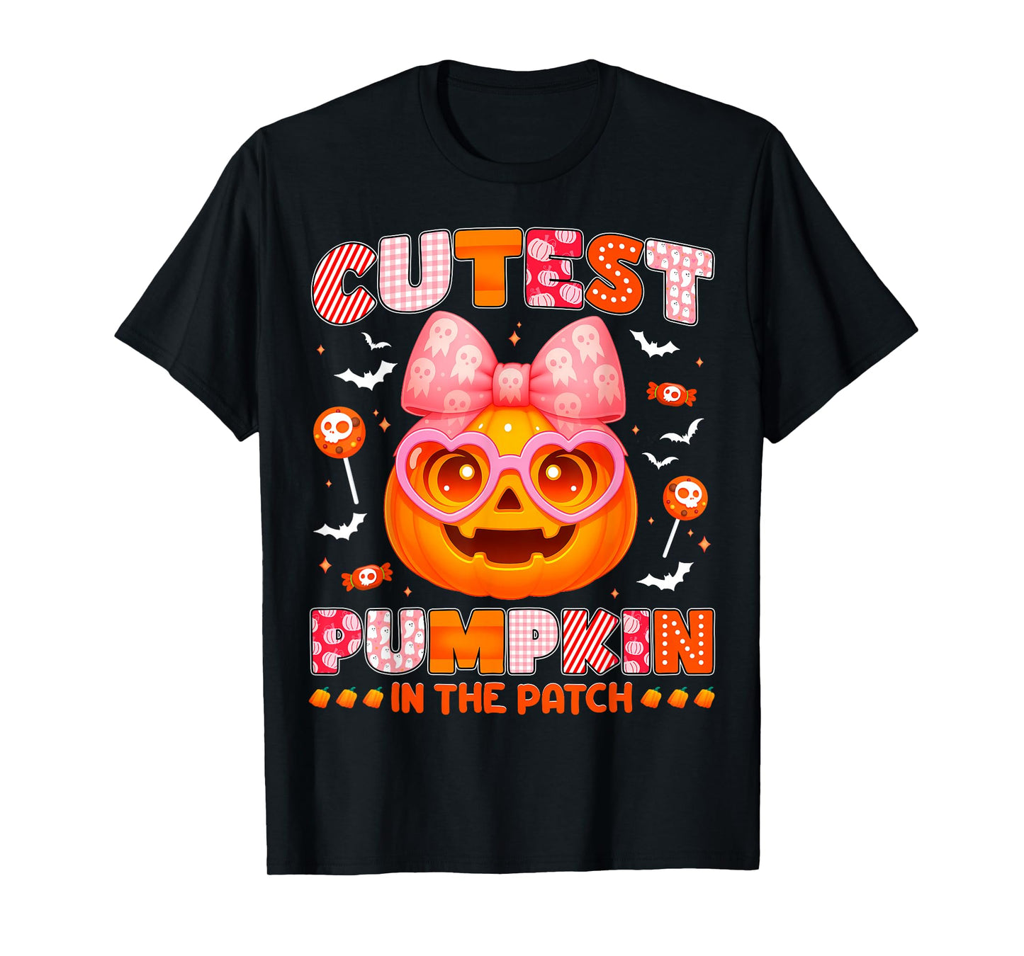 Coquette Cutest Pumpkin In The Patch Halloween Costume Girl T-Shirt