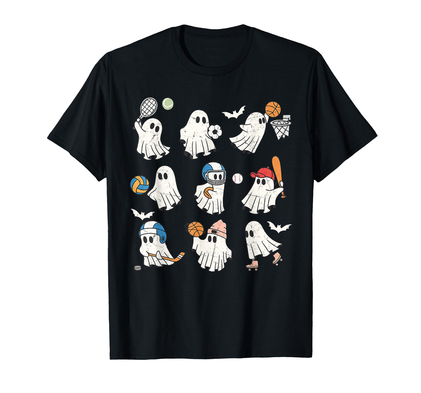 Funny PE Teacher Ghost Sports Halloween T-Shirt