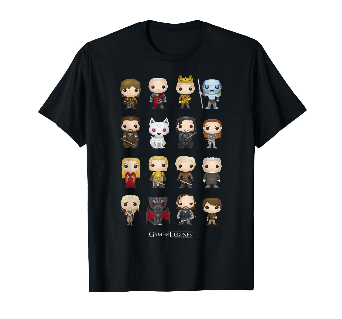 Game Of Thrones Group Shot Pop Art Figures T-Shirt