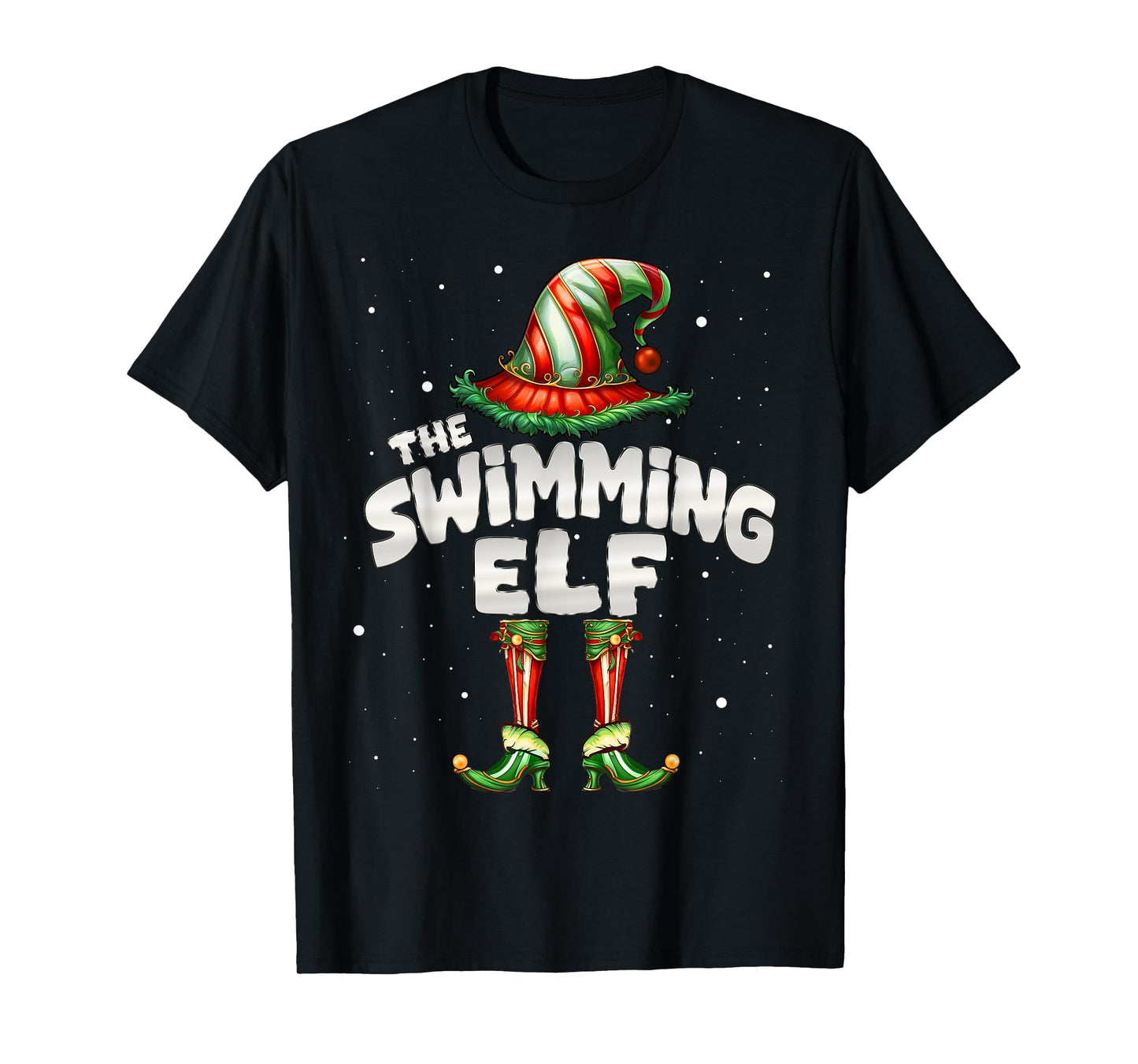 I'm The Swimming Elf Family Matching Group Christmas T-Shirt