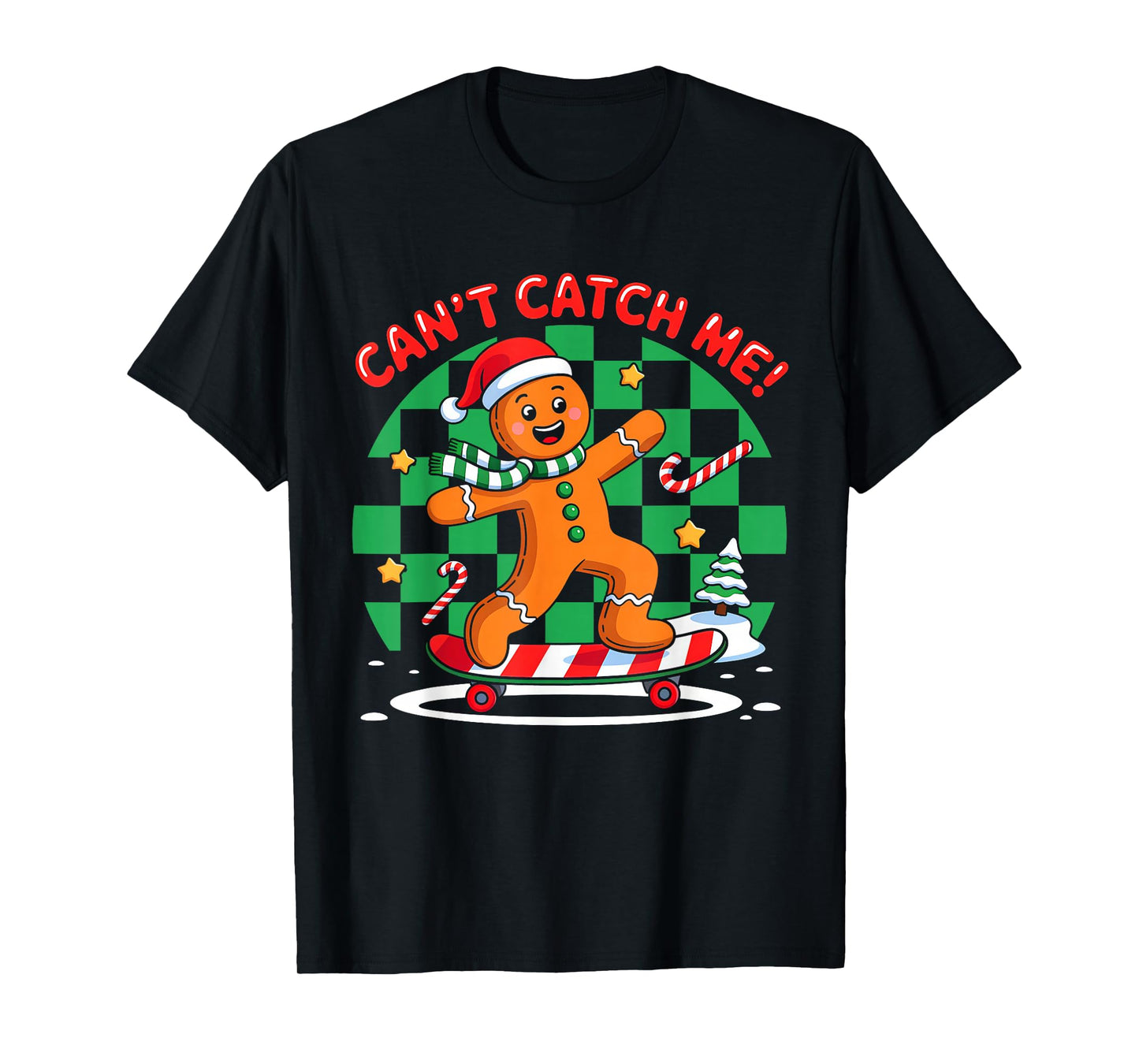 Can't Catch Me Gingerbread Christmas Cookies Toddler Boys T-Shirt