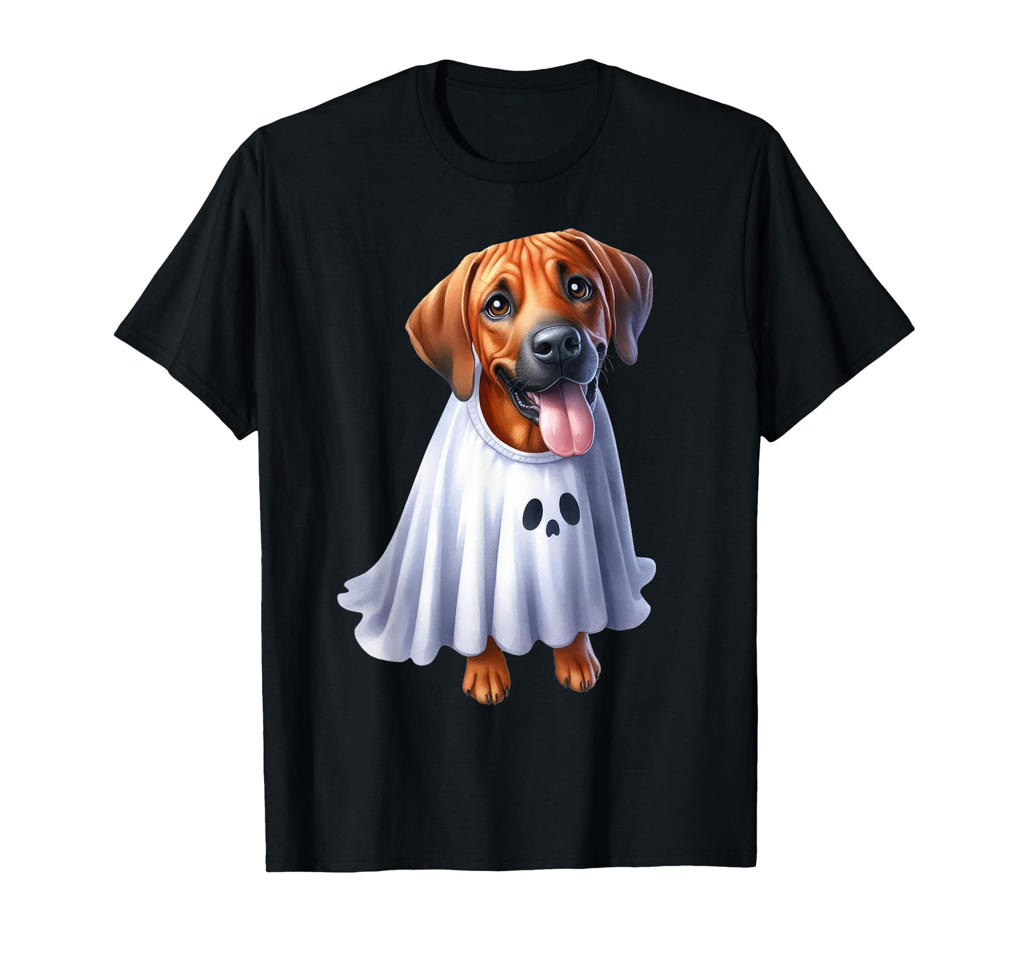 Funny Ghost Rhodesian Ridgeback Dog Lover Halloween Costume T-Shirt