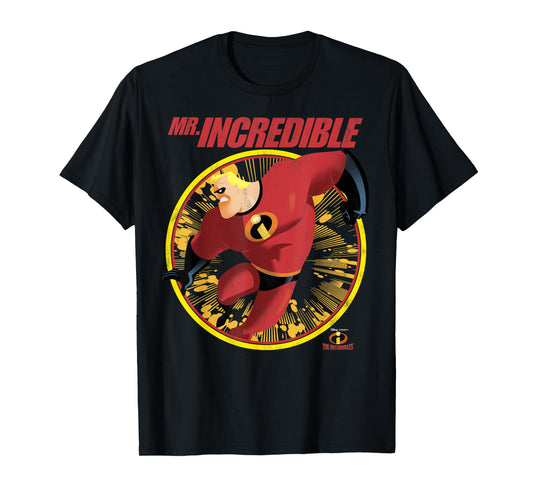 Disney Pixar The Incredibles Mr. Incredible Distressed Badge T-Shirt