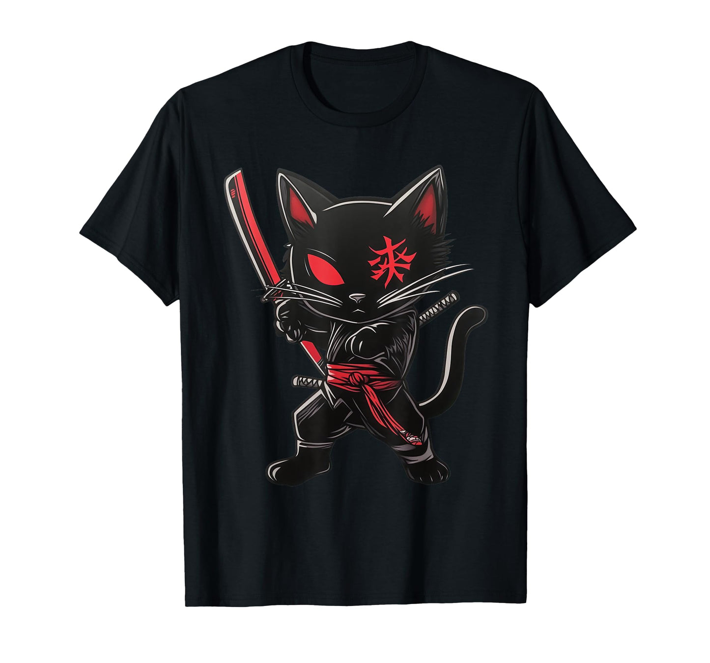 Ninja Kitten | Japanese Samurai Cat | Kawaii Ninja Cat T-Shirt