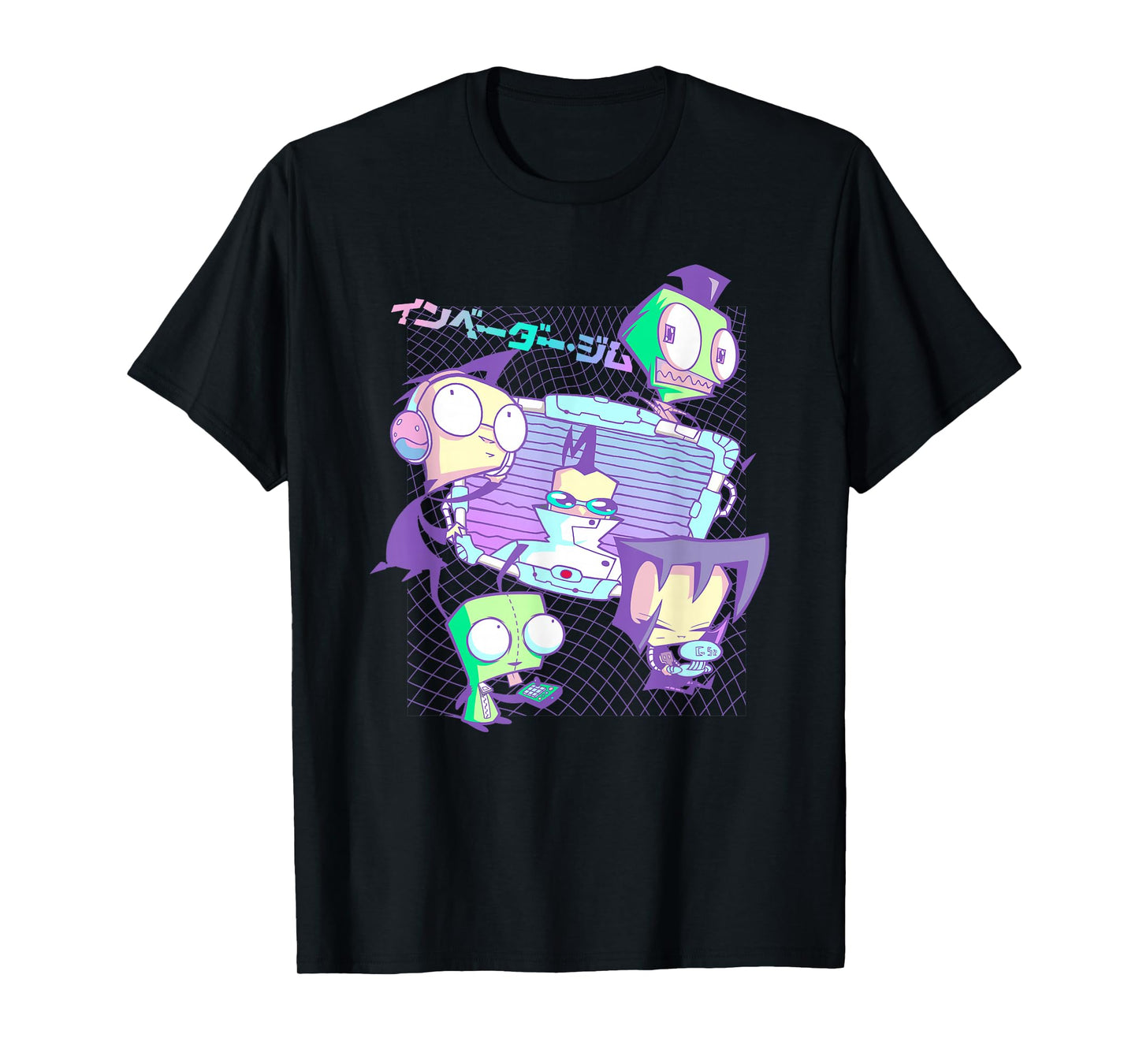 Invader Zim Pastel Cyber Grid Japanese Retro Art T-Shirt