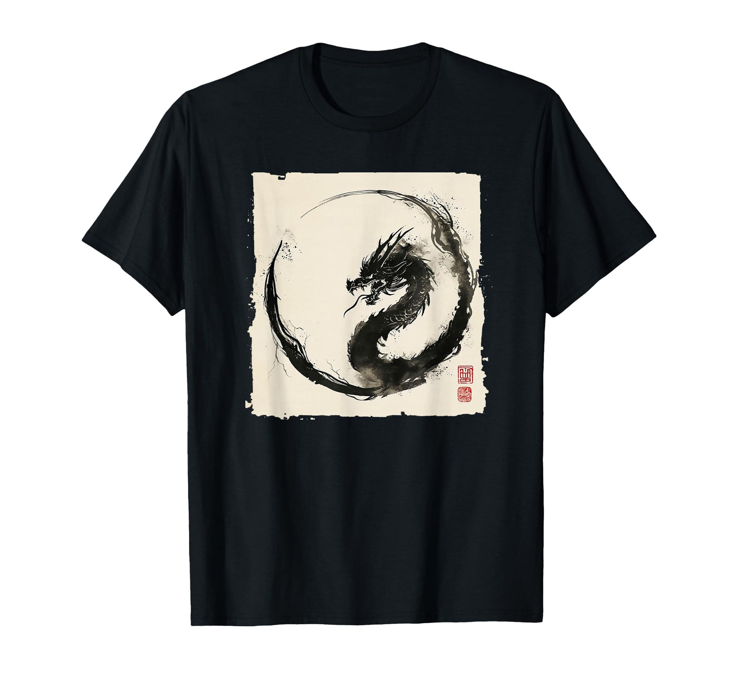 Eastern Dragon Majesty: Vintage Ink Art Collection T-Shirt