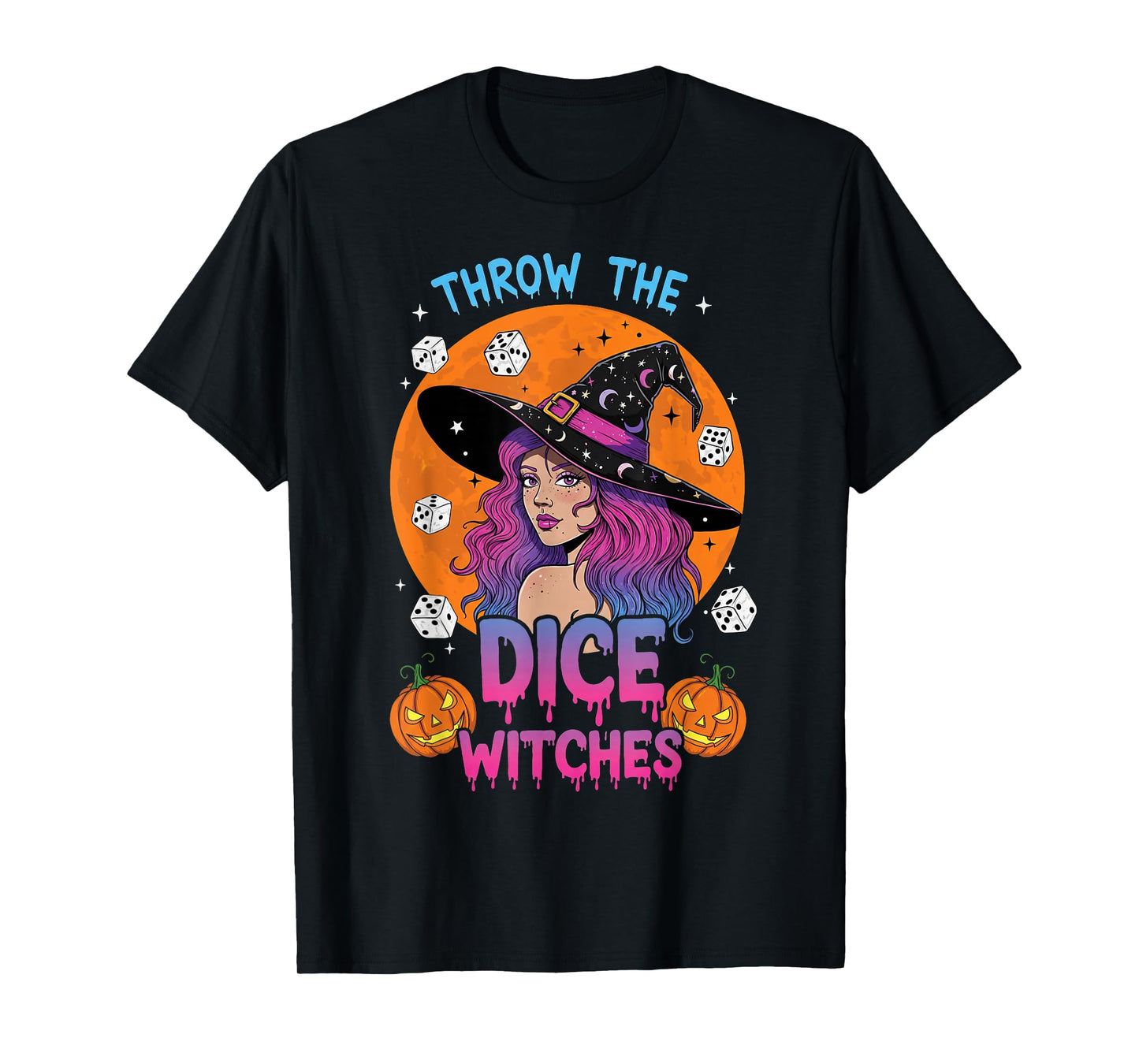 Bunco Halloween Throw The Dice Witches Bunco Game for Women T-Shirt