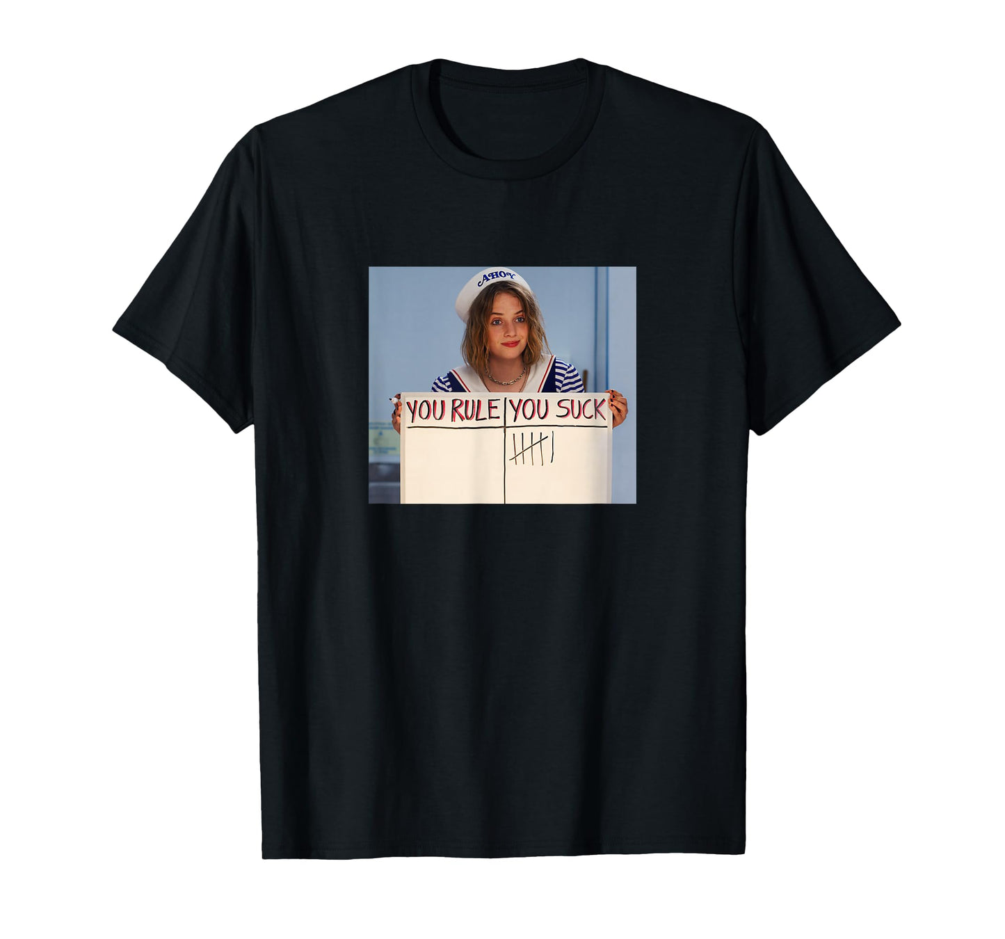 Stranger Things Robin You Rule You Suck Movie Scene Frame T-Shirt