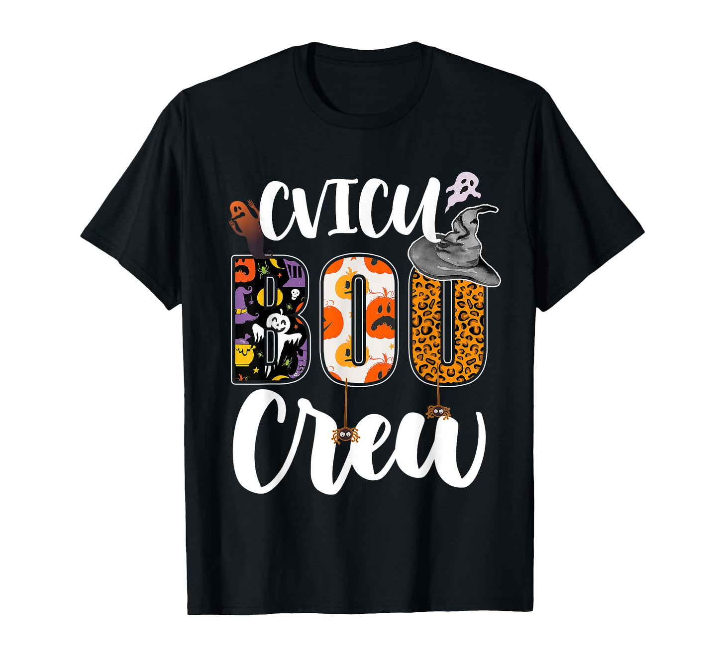 CVICU Boo Crew Ghost Funny Halloween CVICU Nurse RN Matching T-Shirt