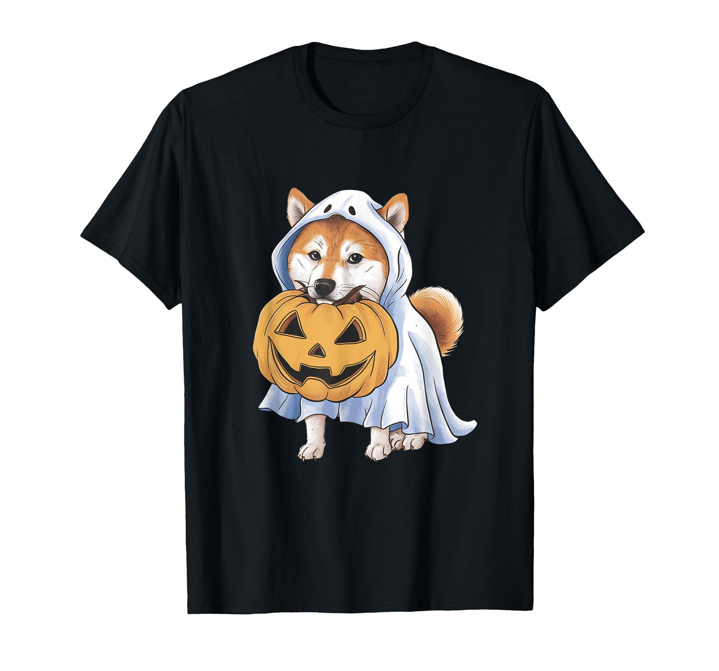 Shiba Inu Ghost Dog Halloween T-Shirt