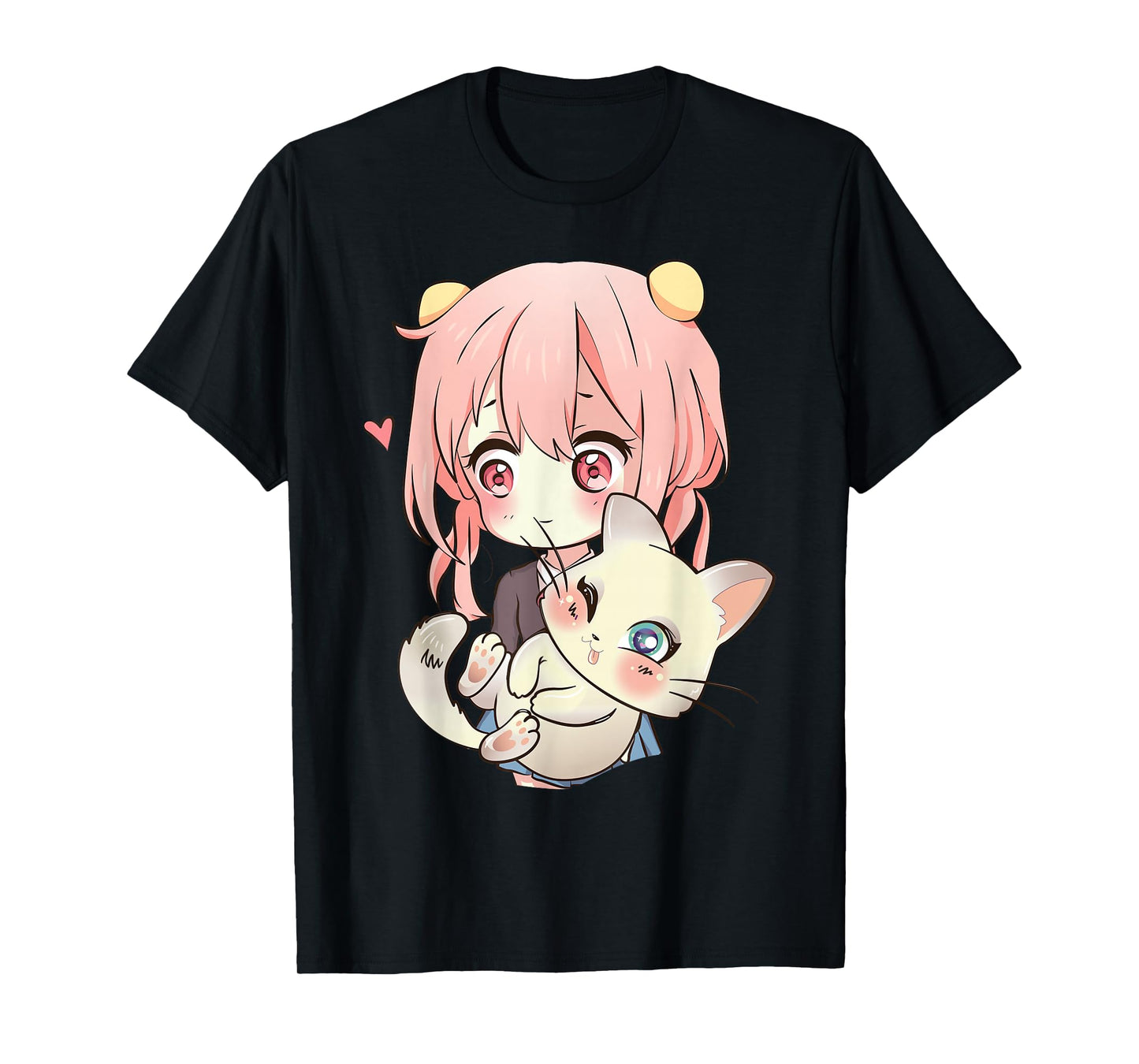 Anime and Cats Lover for Teen Manga Kawaii Graphic Otaku T-Shirt
