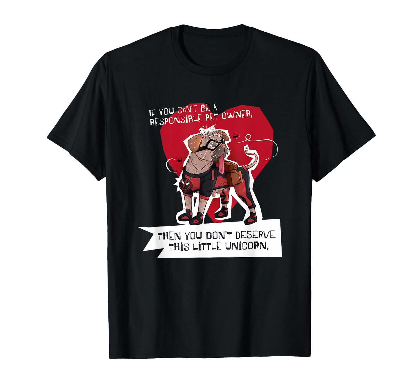 Marvel Deadpool & Wolverine Dogpool This Little Unicorn Logo T-Shirt