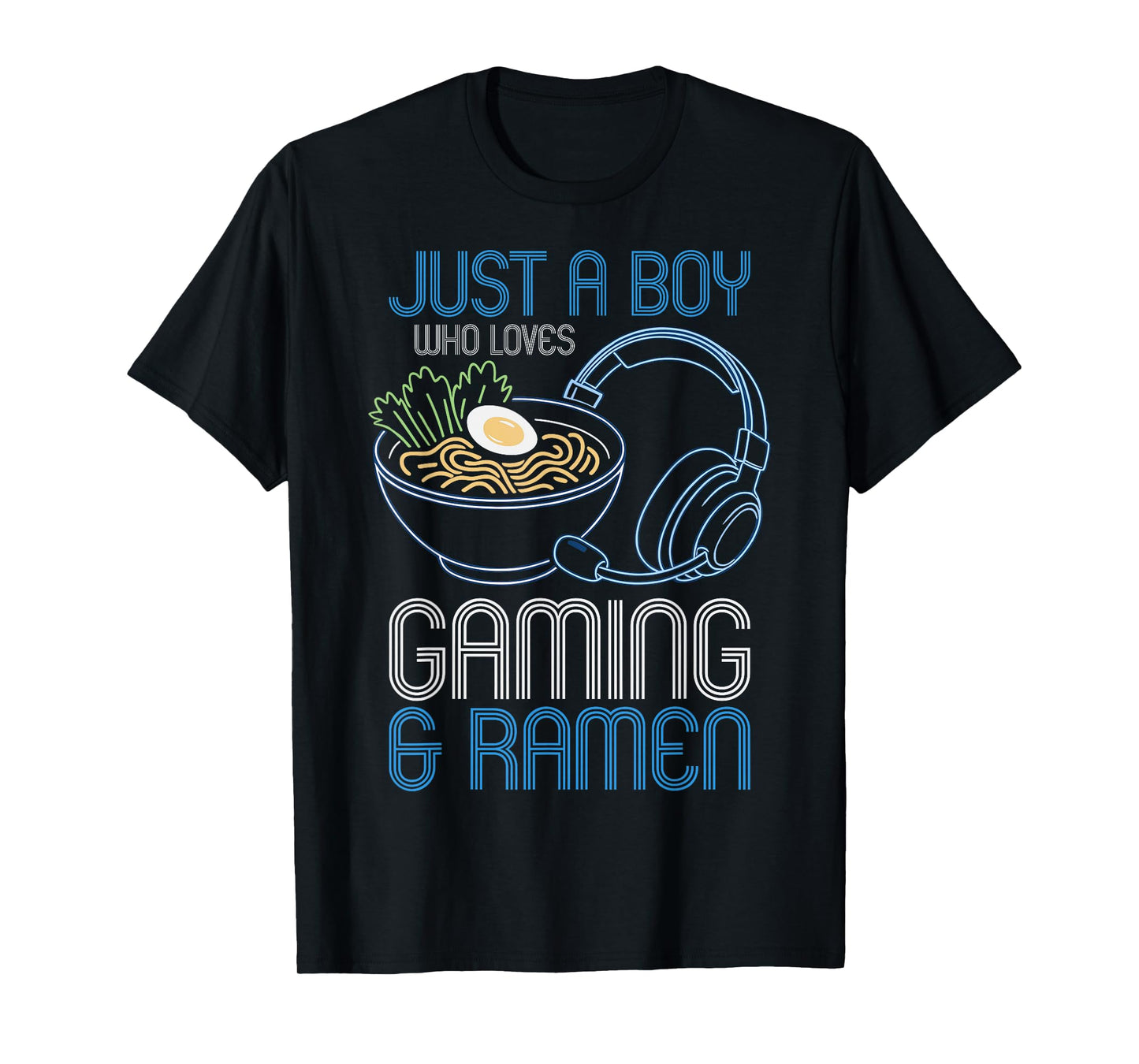 Retro Just A Boy Who Loves Gaming and Ramen Retro Gamer T-Shirt