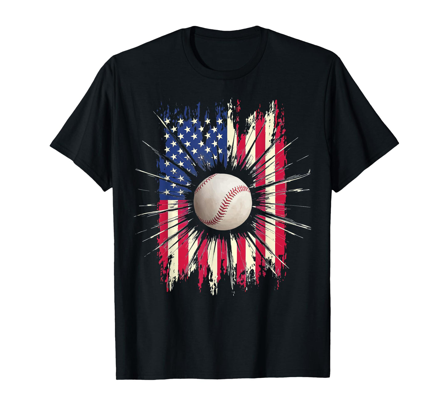 Baseball US Flag T-Shirt