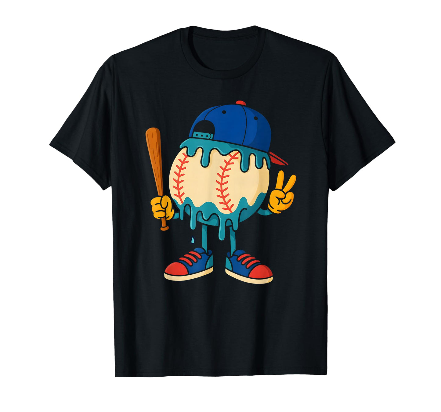 Ice Cream Drip Baseball Boys Back To school Youth T-Shirt