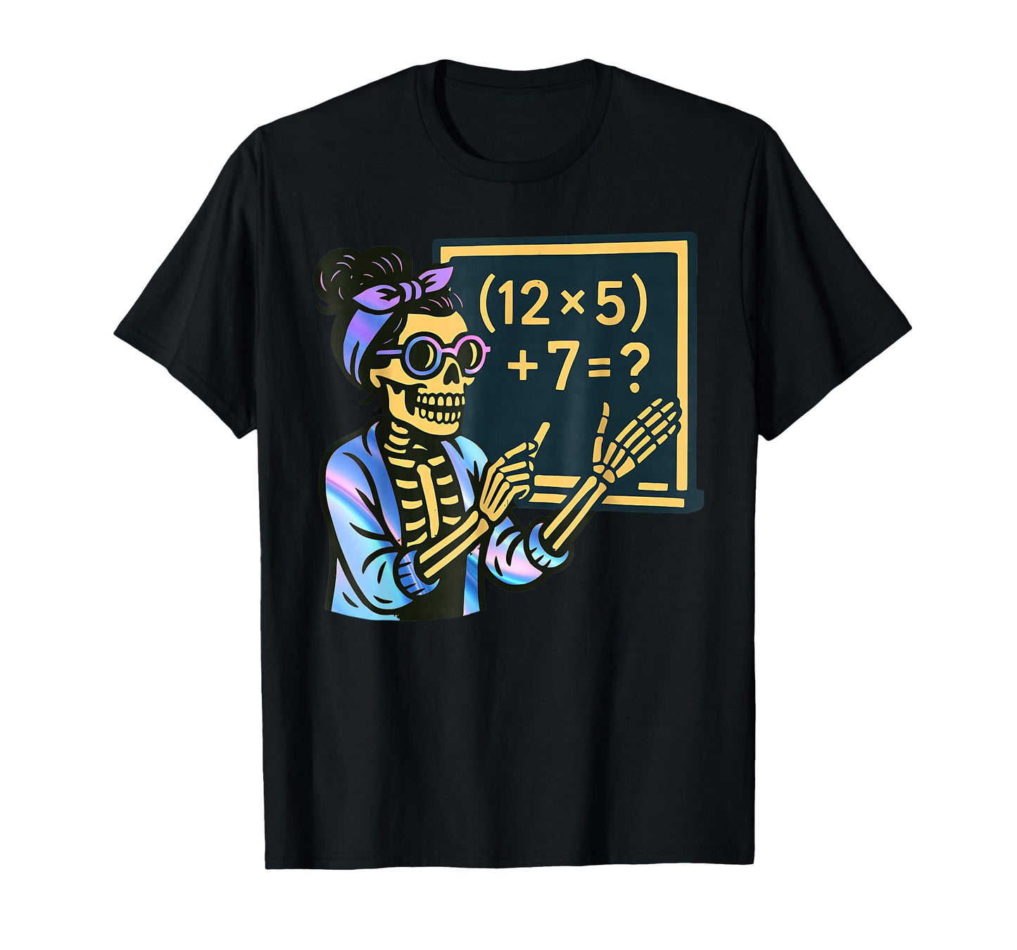 Halloween Teacher Six Seven Meme 6 7 Skeleton Spooky Costume T-Shirt