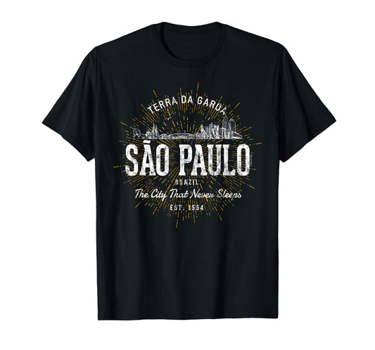 Brazil Vintage Style Retro Sao Paulo T-Shirt