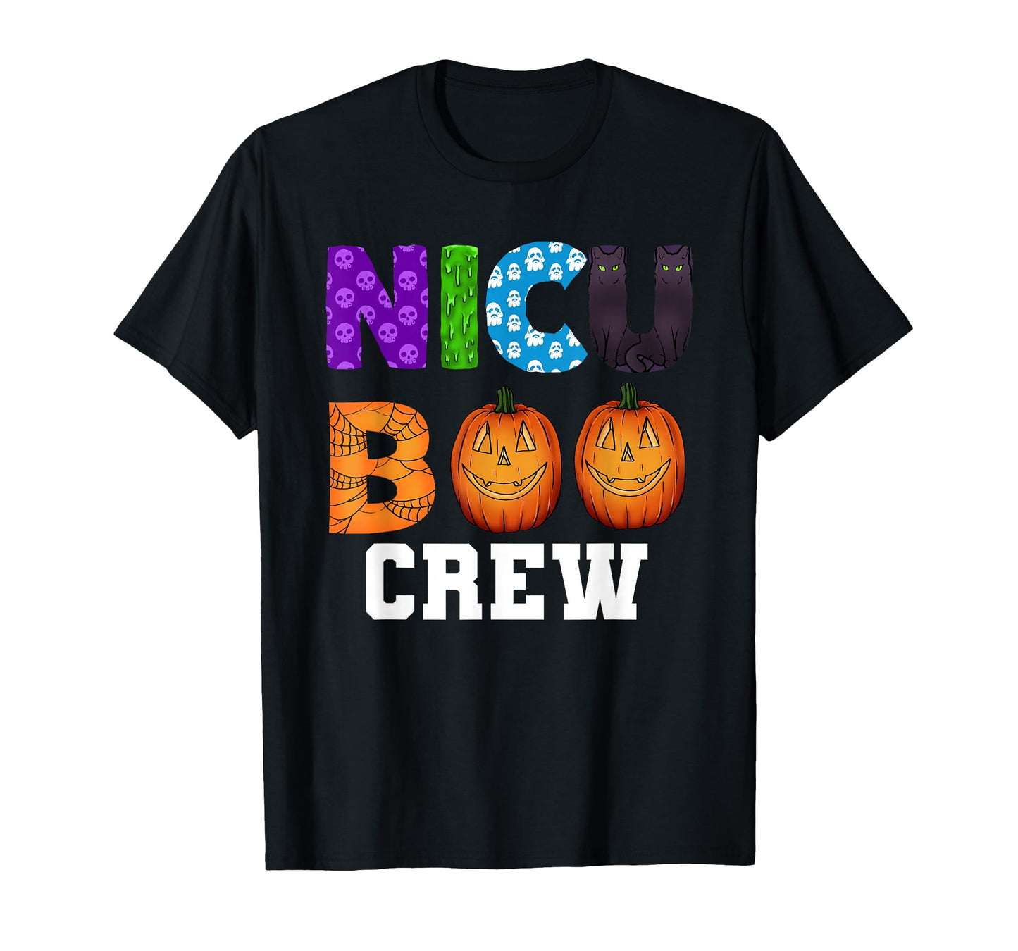 NICU Boo Crew Scary Halloween Neonatal Nurses T-Shirt