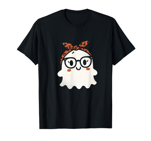 Halloween Ghost Glasses Cute Costume Girl Kids Toddler T-Shirt