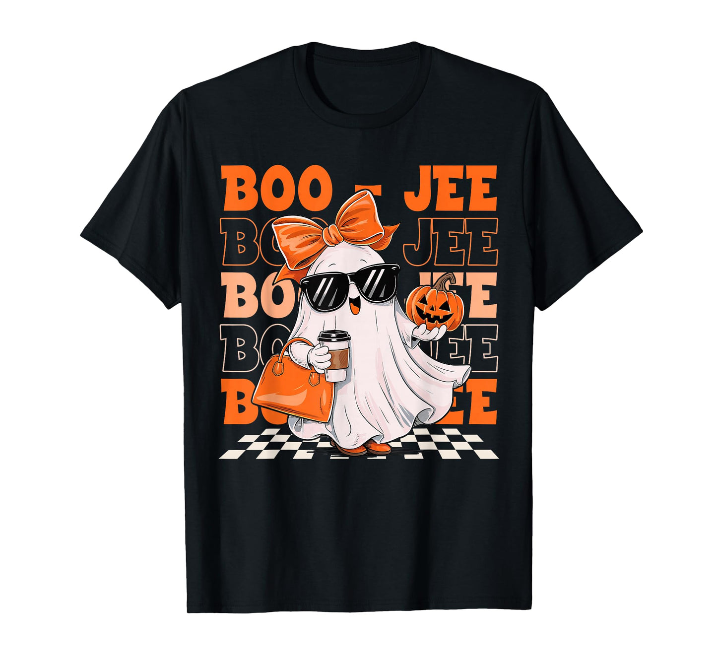 Cute Ghost Boujee Boo-Jee Funny Halloween Spooky Season T-Shirt