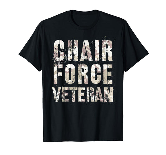 Force Veteran Airman Warrior Proud Air Troops Vintage Style Armchair T-Shirt