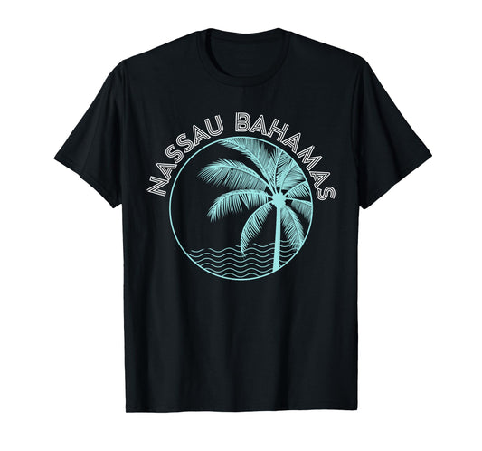 Nassau Bahamas Vintage Printed Sunset T-shirt T-Shirt