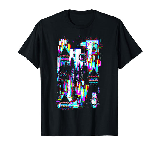MegaUltraEpic Glitch - Men's Anime Glitch Art T-Shirt - Black - Small - Short Sleeve - Classic Fit - Unisex - All Seasons