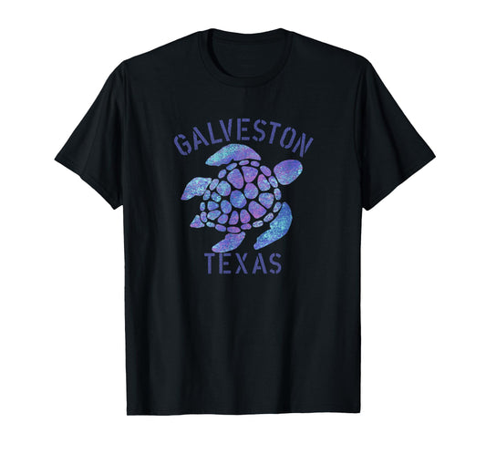 Galveston, TX Beach Design / Tribal Turtle Gift T-Shirt