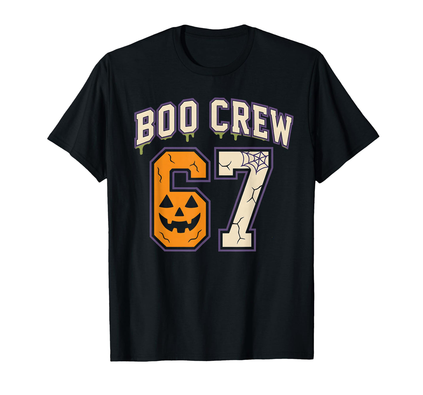67 Halloween Boo Crew Sports Jersey Brainrot Meme Six Seven T-Shirt