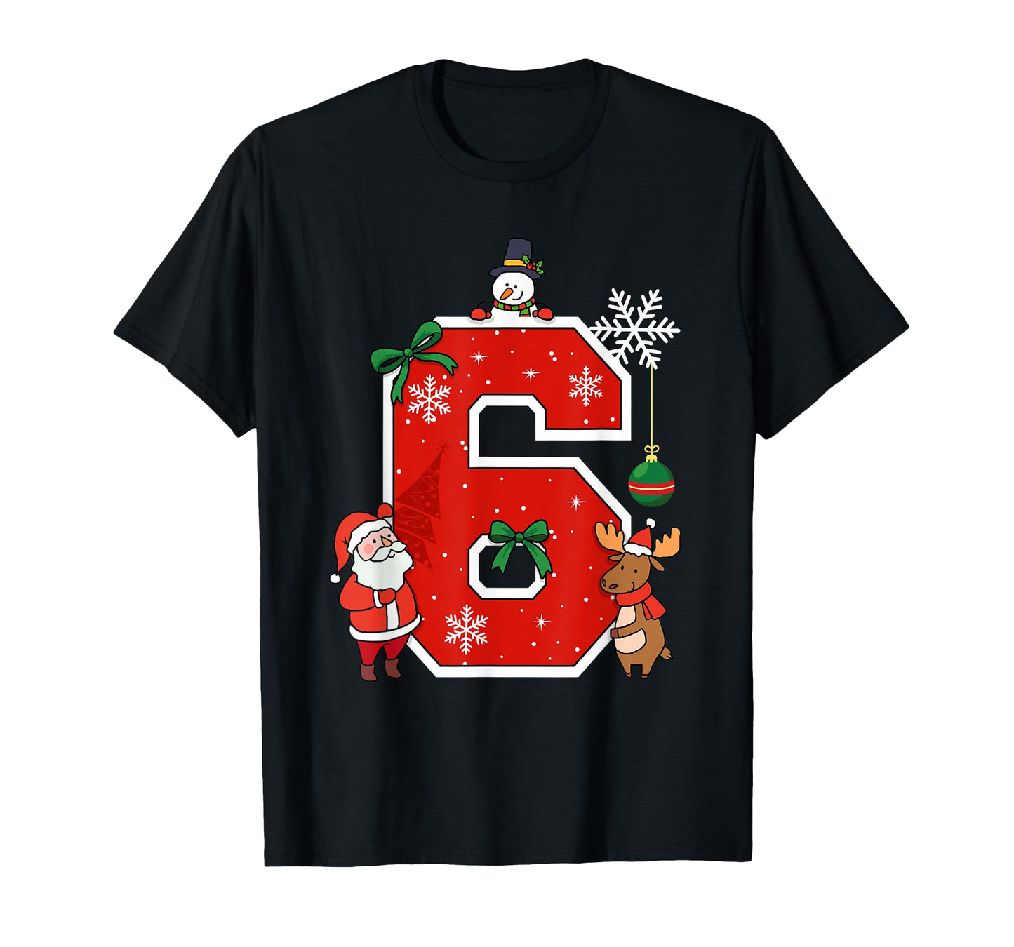 Number 6 Matching 67 Meme Christmas Costume Men Women Kids T-Shirt
