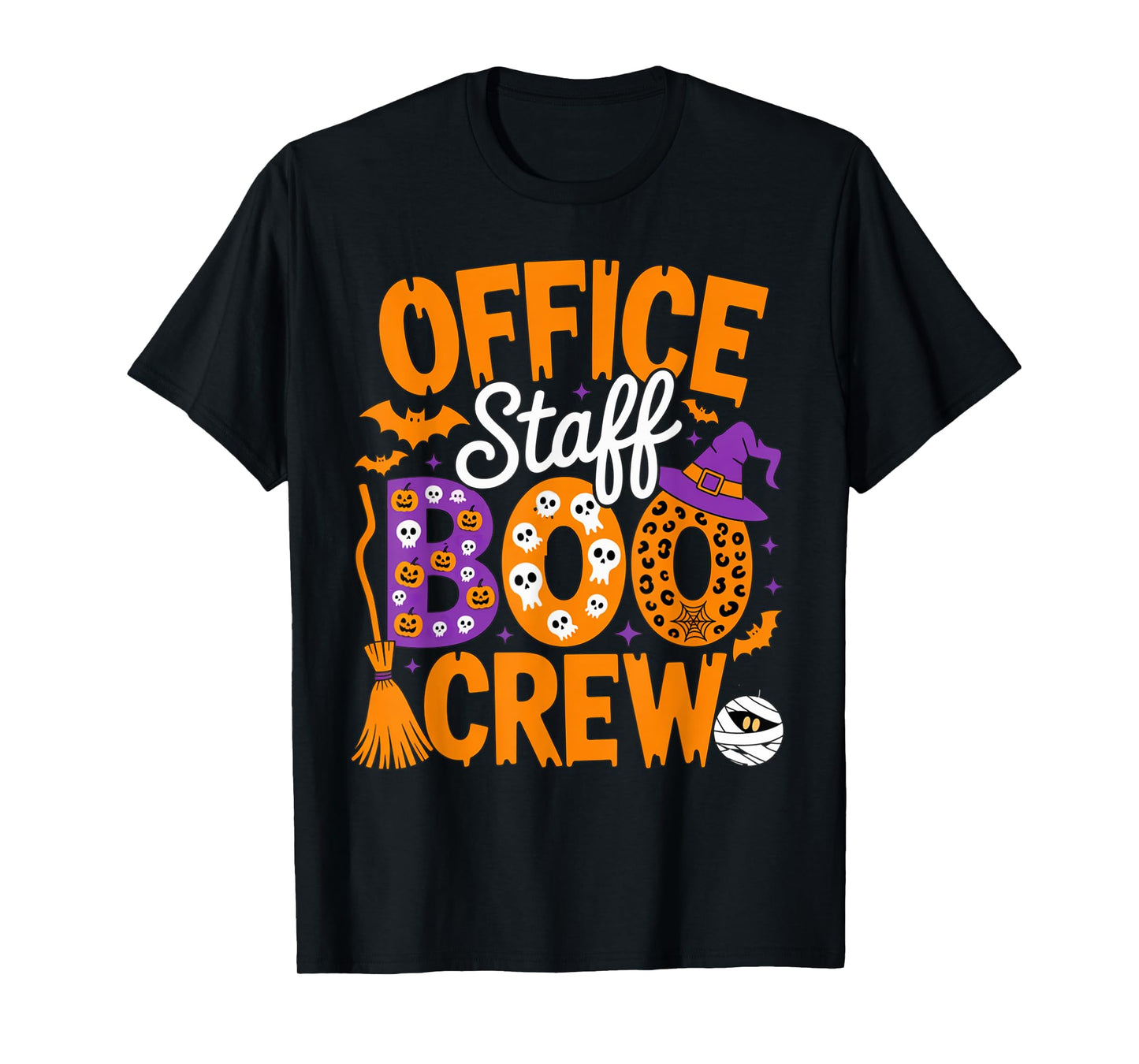 Office Staff Boo Crew Matching Funny Halloween Group Costume T-Shirt