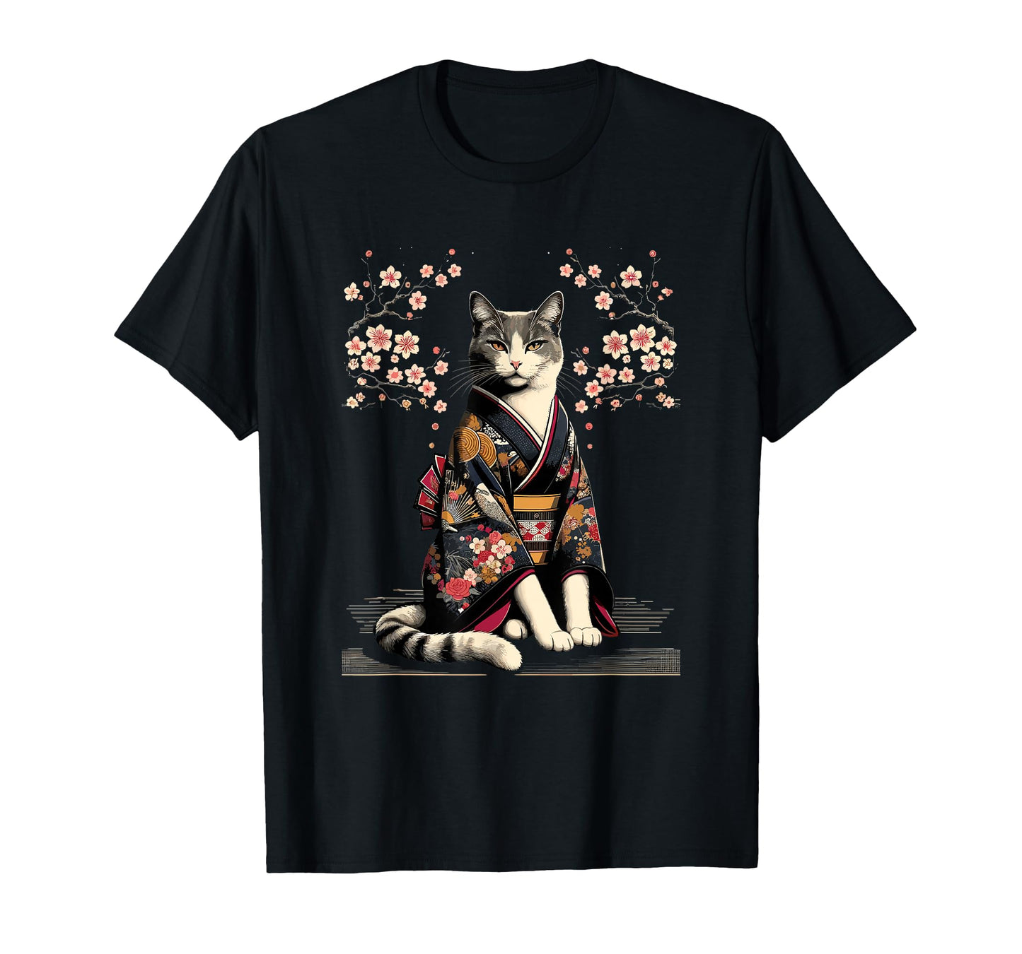 Kawaii Cat Anime Japanese Retro Men Women Kids Funny Cat T-Shirt