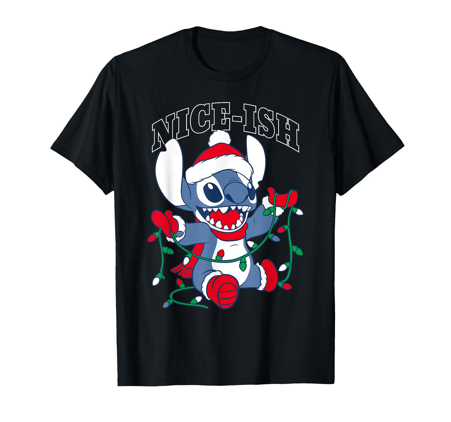 Disney Lilo & Stitch Christmas Season Nice-ish Poster T-Shirt