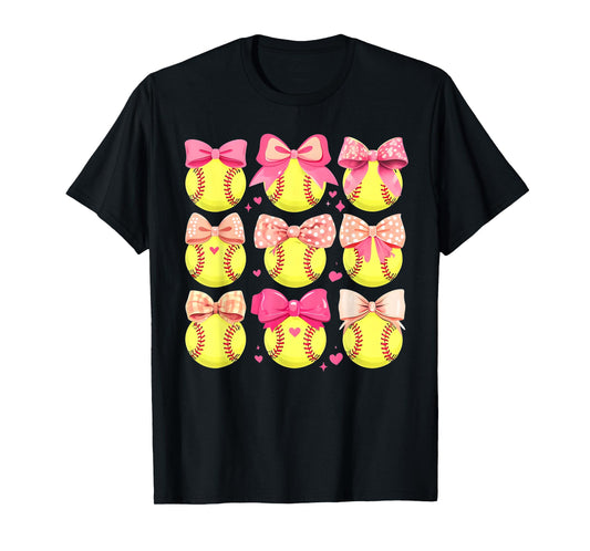 Girls Softball Shirt Pink Toddler Softball Tee T-Shirt