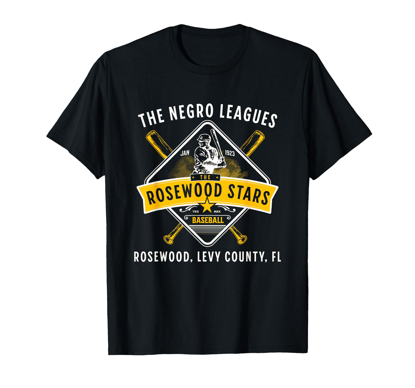 Vintage Rosewood Stars 1923 Baseball Team Negro League FL T-Shirt