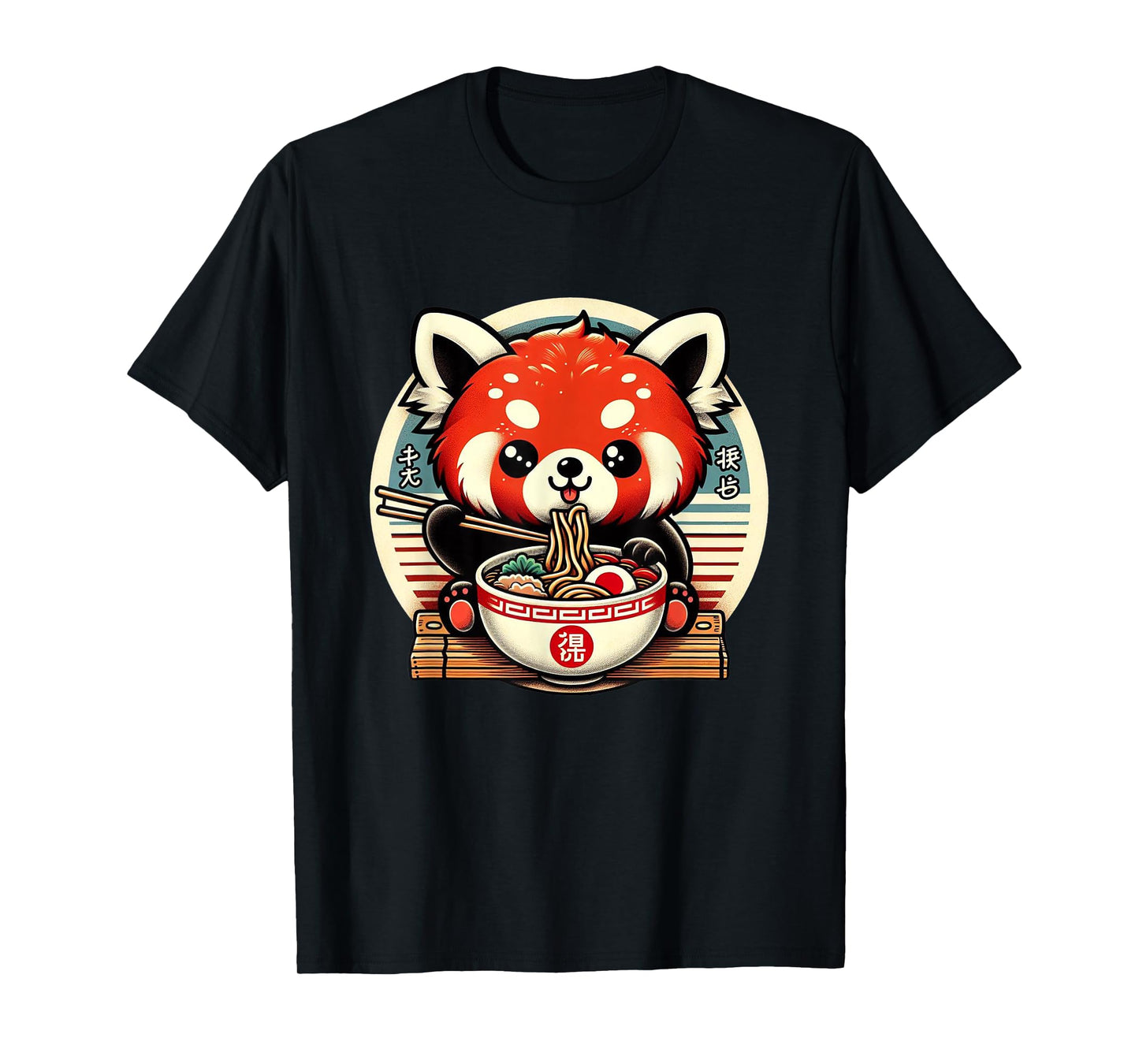 Red Panda Ramen Kawaii Neko Japanese Noodles Aesthetic T-Shirt
