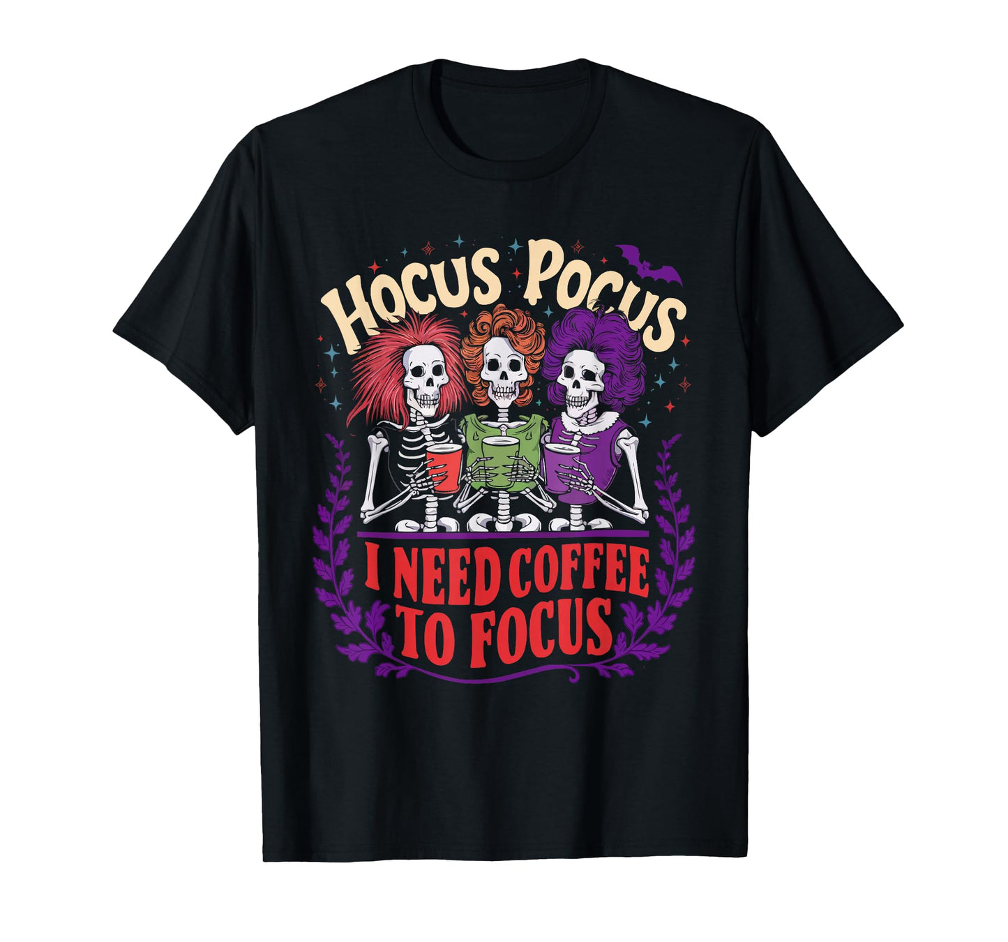 Coffee Halloween Spooky Caffeine Coffeeholic Trick Or Treat T-Shirt